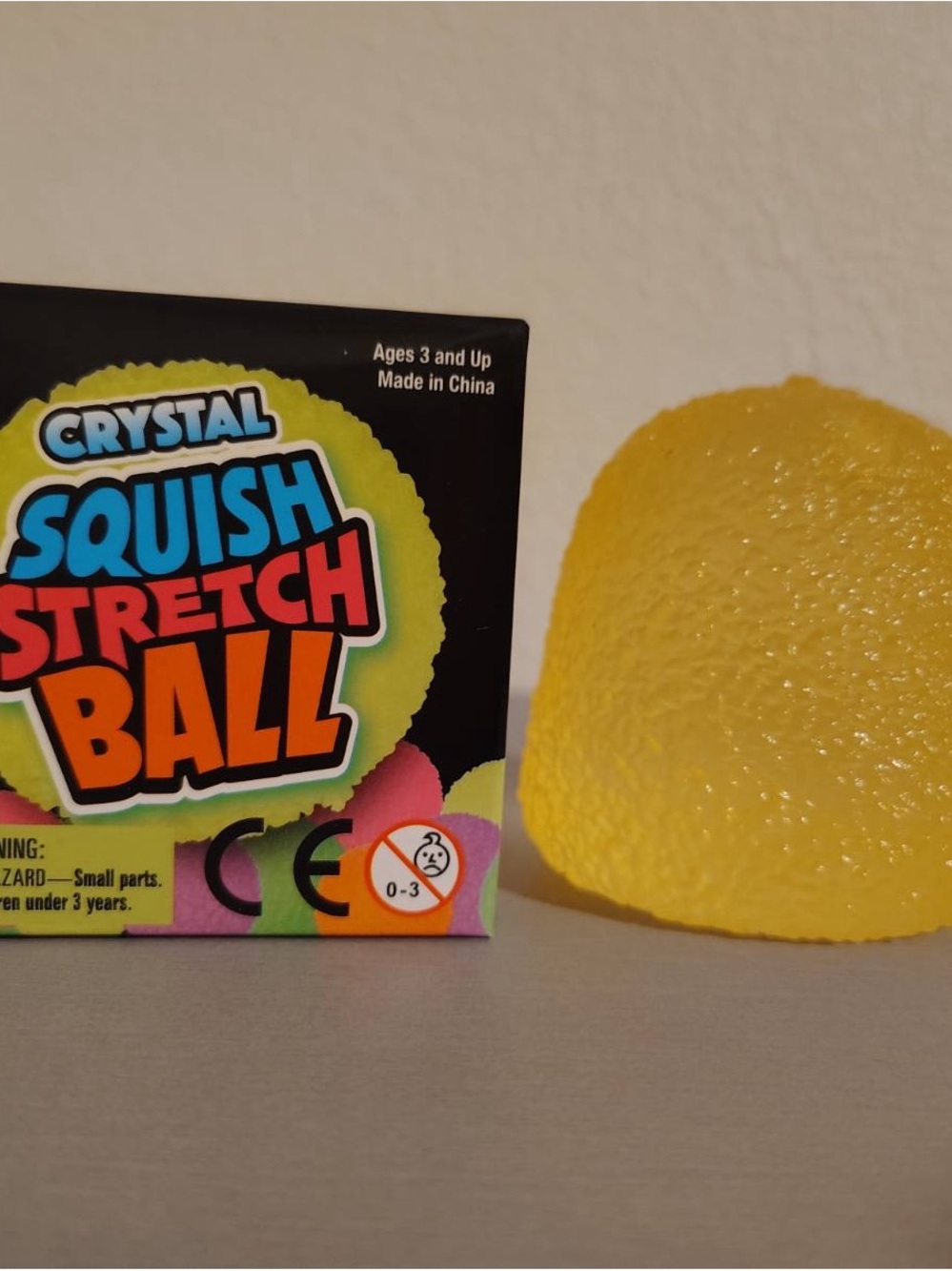 Crystal Squish Stretch Ball - Yellow